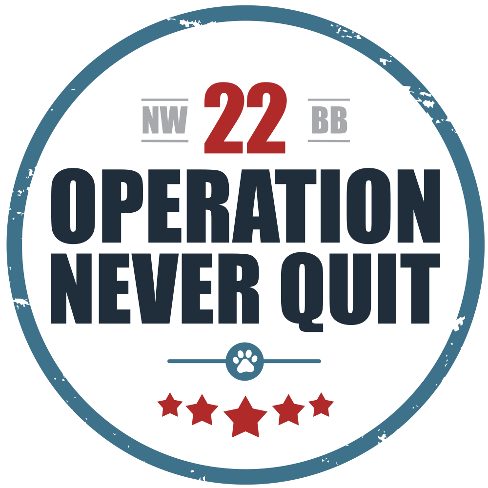 Operation Never Quit Badge